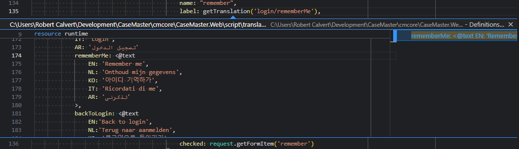 VSCode diagnostics